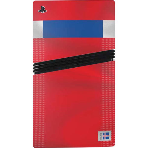 Iceland Soccer Flag PS5 Pro Disk Console Skin